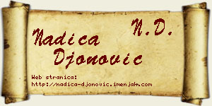 Nadica Đonović vizit kartica